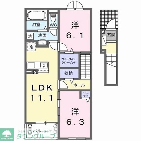 ラ メゾン豊城Bの物件間取画像